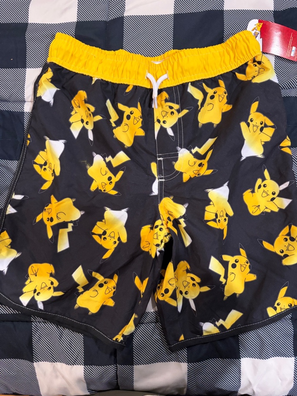 Pokemon Boys Black and Yellow Pikachu Swim Trunks